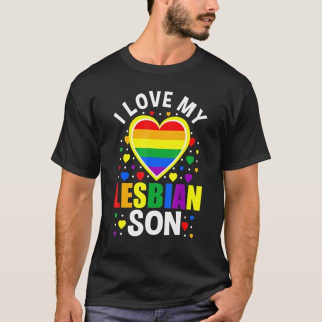Camiseta Eu Amo Meu Filho Gay Lgbtq Orgulho gay Mês Ouvir (Frente)