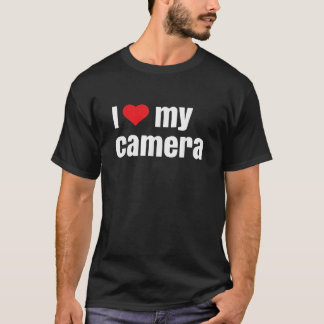 Camiseta Eu Amo Meu Fotógrafo Da Câmera Presente Para Homen