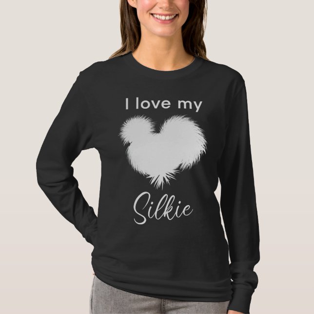 Camiseta Eu amo meu frango Silkie (Frente)
