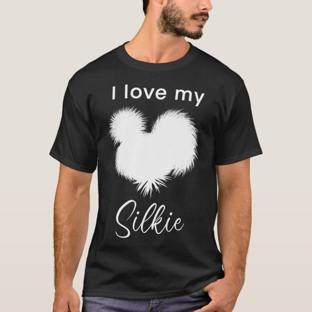 Camiseta Eu amo meu frango Silkie (Frente)