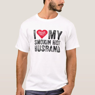 Camiseta Eu Amo Meu Fumante Casamento De Marido Quente Engr