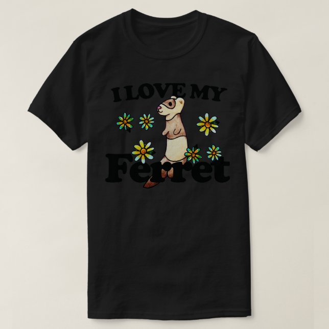 Camiseta Eu amo meu furão (Frente do Design)
