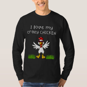 Camiseta Eu Amo Meu Galinha Louco