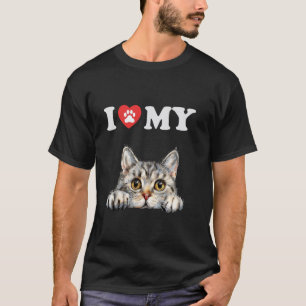 Camiseta Eu Amo Meu Gatinho American Shorthair Gato Engraça