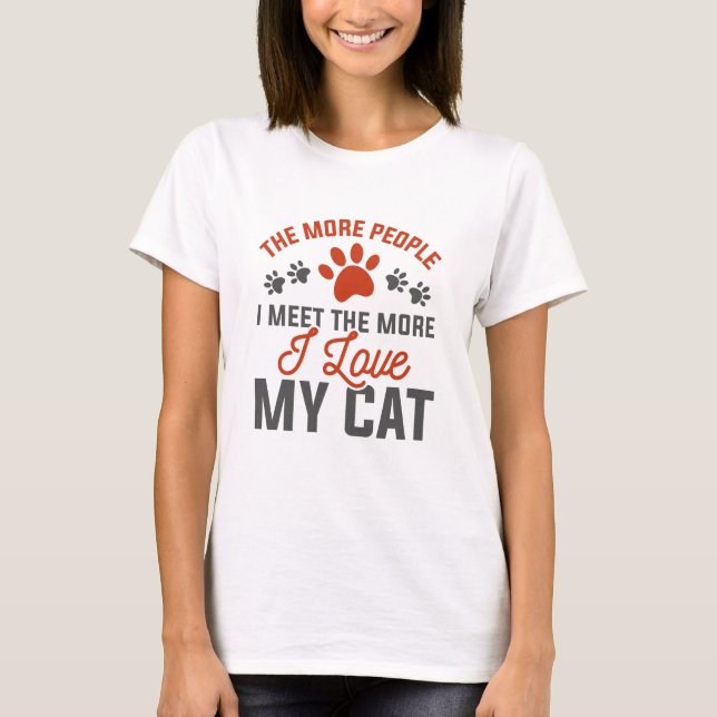 Camiseta Eu Amo Meu Gato (Frente)