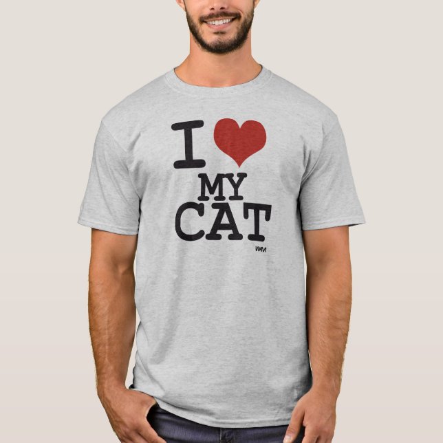Camiseta Eu amo meu gato (Frente)