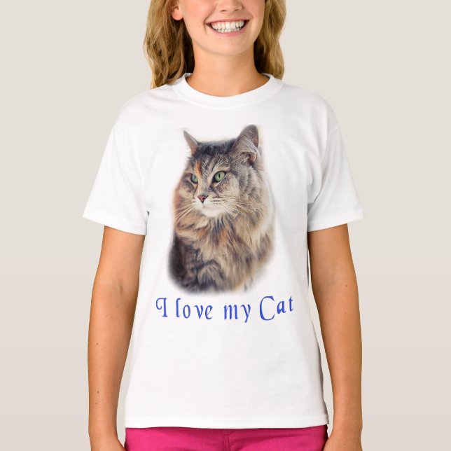 Camiseta Eu amo meu gato (Frente)