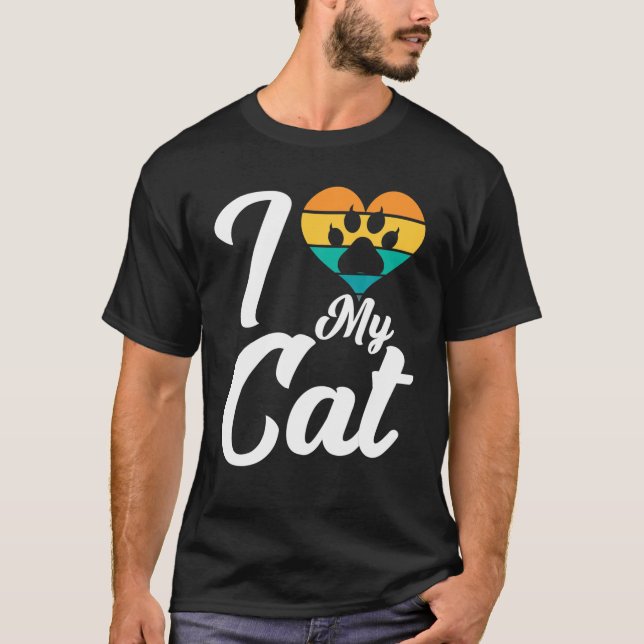 Camiseta Eu Amo Meu Gato (Frente)
