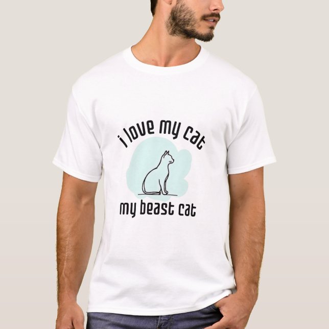 Camiseta eu amo meu gato (Frente)