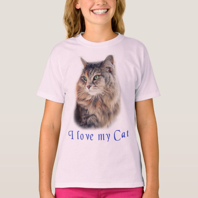 Camiseta Eu amo meu gato (Frente)