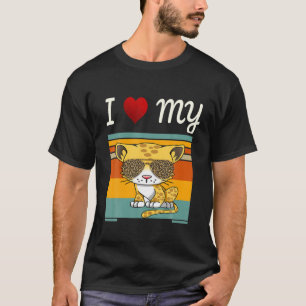 Camiseta Eu Amo Meu Gato Adormecido Gato Adormecido Gato Em