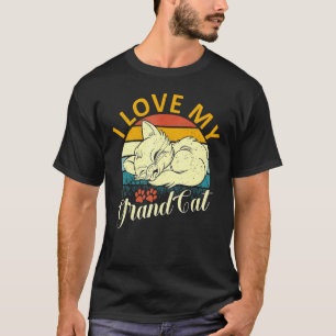 Camiseta Eu Amo Meu Gato Avô Avó Avô