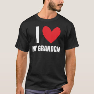 Camiseta Eu Amo Meu Gato Avô Piada Animal Avó Avô Gato 
