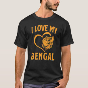 Camiseta Eu Amo Meu Gato Bengala