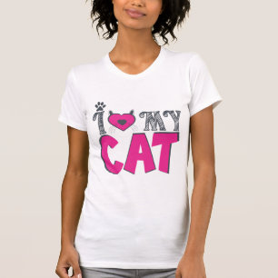 Camiseta Eu Amo Meu Gato – Design Adorável para Amantes de 