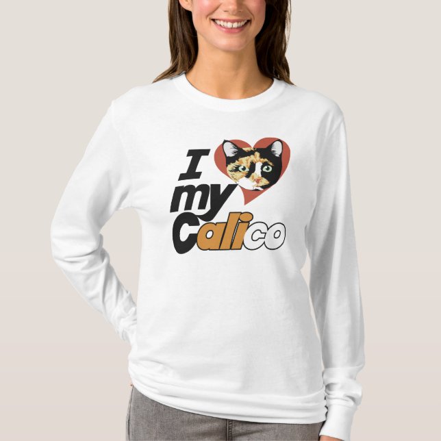 Camiseta Eu amo meu gato do CALICO (Frente)