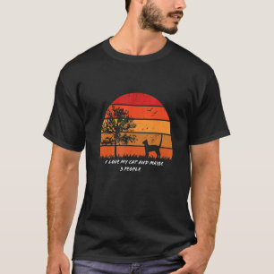 Camiseta Eu Amo Meu Gato E Talvez 3 Pessoas