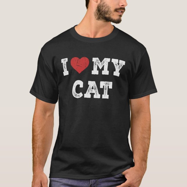 Camiseta Eu Amo Meu Gato Eu Corto Meu Gato (Frente)