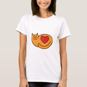 Camiseta Eu amo meu gato gengibre