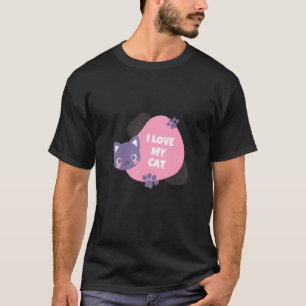 Camiseta Eu Amo Meu Gato Maravilhoso E Carinhoso Proprietár