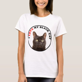 Camiseta Eu Amo Meu Gato Negro