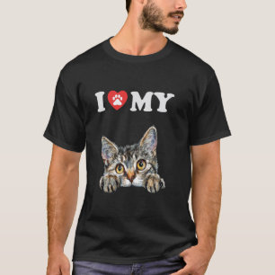 Camiseta Eu Amo Meu Gato Pixie Bob Gatinho Gato Engraçado M