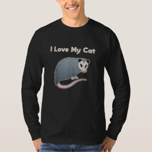 Camiseta Eu Amo Meu Gato Possum Divertido