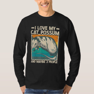 Camiseta Eu Amo Meu Gato Possum E Talvez 3 Pessoas Ogambm