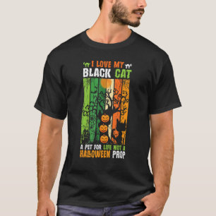 Camiseta Eu Amo Meu Gato Preto Um Animal de Estimação Para