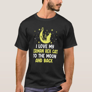 Camiseta Eu Amo Meu Gato Rex Alemão para o Gato da Lua Ga