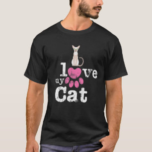 Camiseta Eu Amo Meu Gato Siamês Oriental Shorthair Devon Re