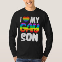 Eu Amo Meu Gay Filho Orgulho LGBT Família Rainbow