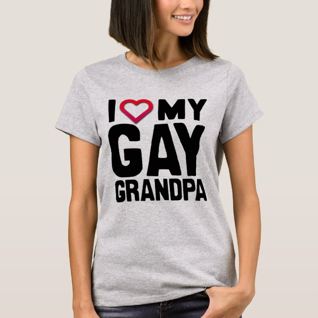 CAMISETA EU AMO MEU GAY GRANDPA - (Frente)