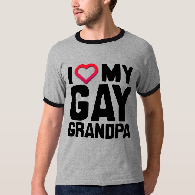 CAMISETA EU AMO MEU GAY GRANDPA - (Frente)