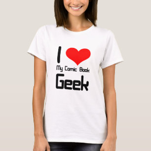 Camiseta Eu amo meu geek da banda desenhada