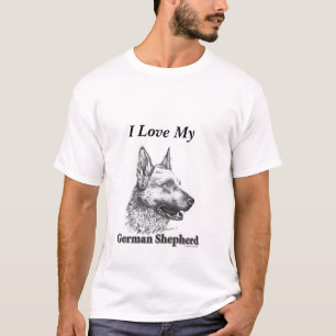 Camiseta Eu Amo Meu German shepherd