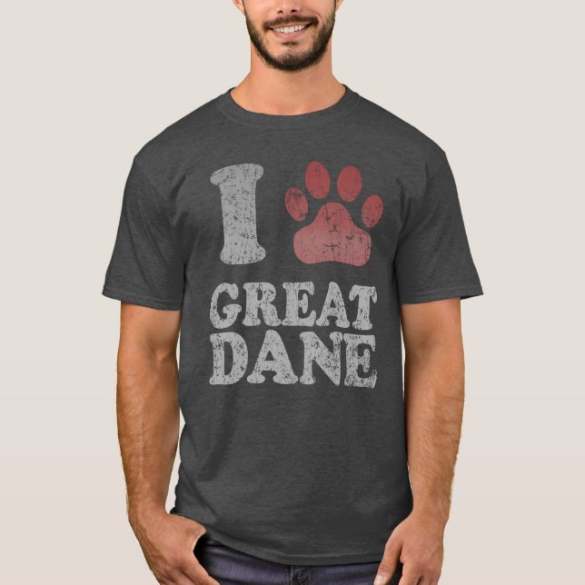 Camiseta Eu amo meu great dane (Frente)
