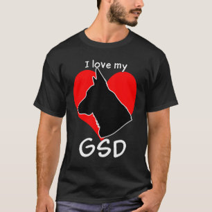 Camiseta Eu amo meu GSD! - Obscuridade