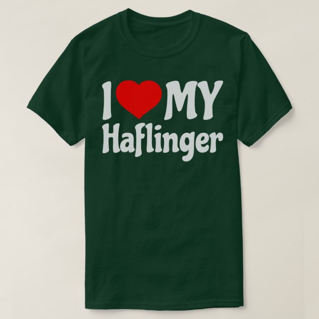 Camiseta Eu amo meu Haflinger Horse 1 (Frente do Design)