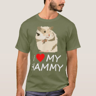 Camiseta Eu Amo Meu Hammy Cute Hamster
