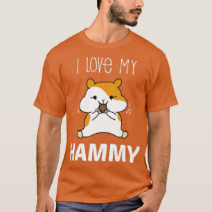 Camiseta Eu Amo Meu Hammy Engraçado Pet Hamster