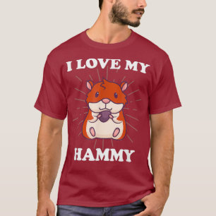 Camiseta Eu amo meu Hammy Hamster Rodent