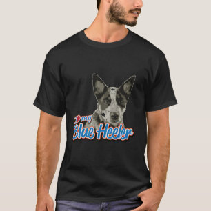 Camiseta Eu Amo Meu Heeler Azul