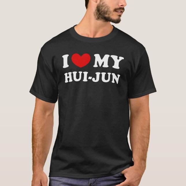 Camiseta Eu Amo Meu Hui Jun Eu Adoro Meu Hui Jun (Frente)