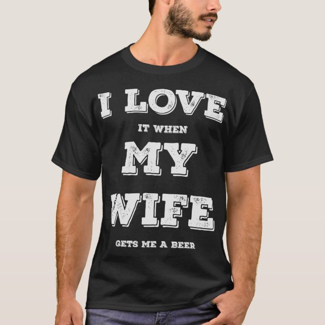 Camiseta Eu amo meu humor da esposa (Frente)