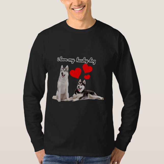 Camiseta Eu Amo Meu Husky Siberiano (Frente)