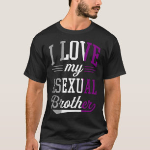 Camiseta Eu Amo Meu Irmão Asexual Orgulhoso Afirmando Al LG