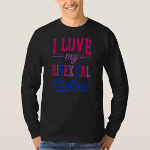 Camiseta Eu Amo Meu Irmão Bissexual Orgulhoso Afirmando Lgb