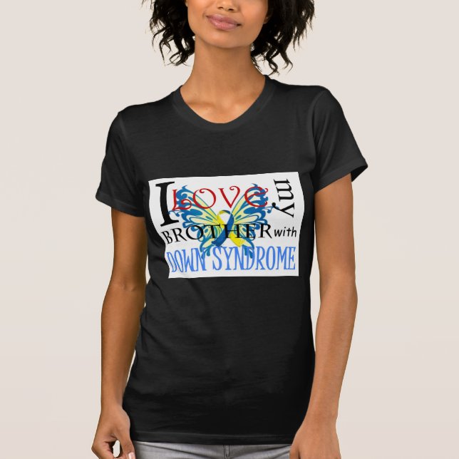 Camiseta Eu amo meu irmão com Síndrome de Down (Frente)