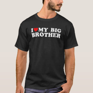 Camiseta Eu Amo Meu Irmão Grande - Coração Vermelho